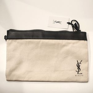 NWT* YSL Pouch leather trim